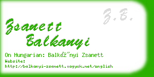 zsanett balkanyi business card